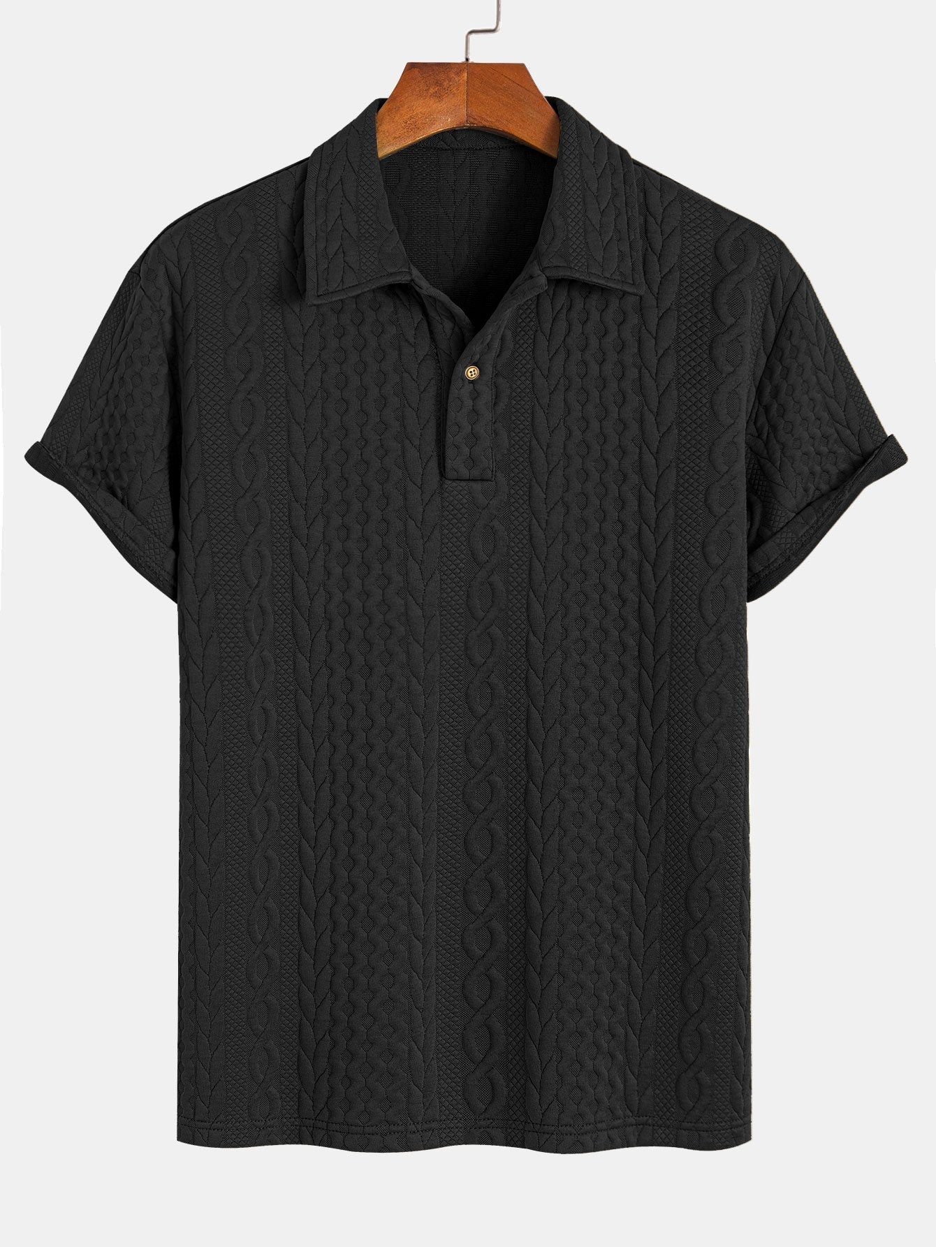 Todd® | Twist Textured Jacquard Polo - Image 3