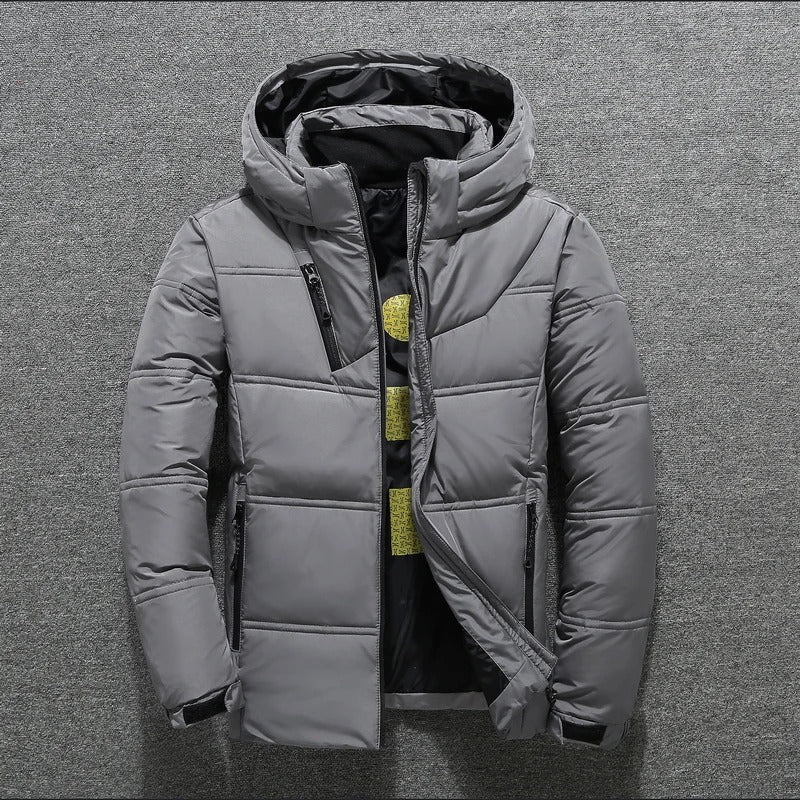 Tomer | Warm men's winter jacket with down filling - Image 4