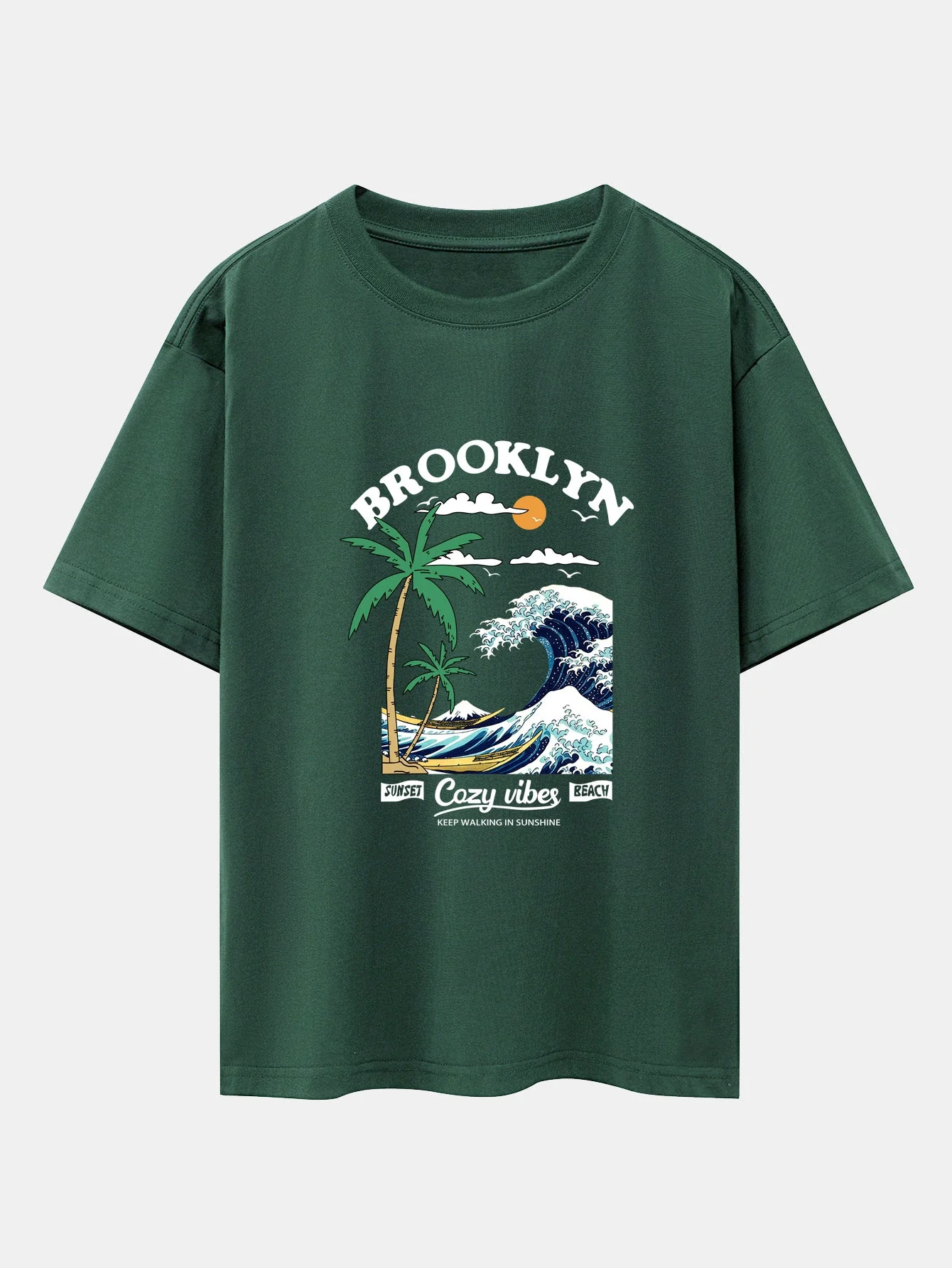 Tony® | Beach Waves Print Drop Shoulder Oversize T-Shirt - Image 11