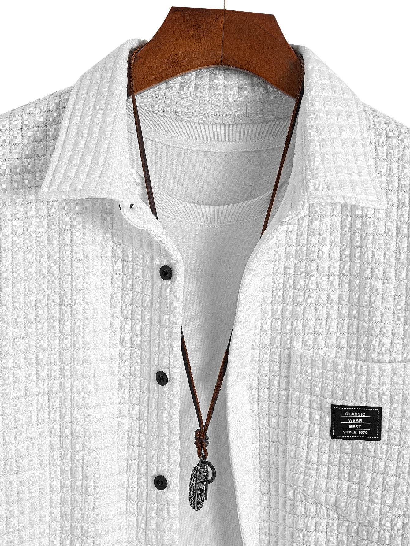 Tony® | Waffle Button Up Shirt - Image 11
