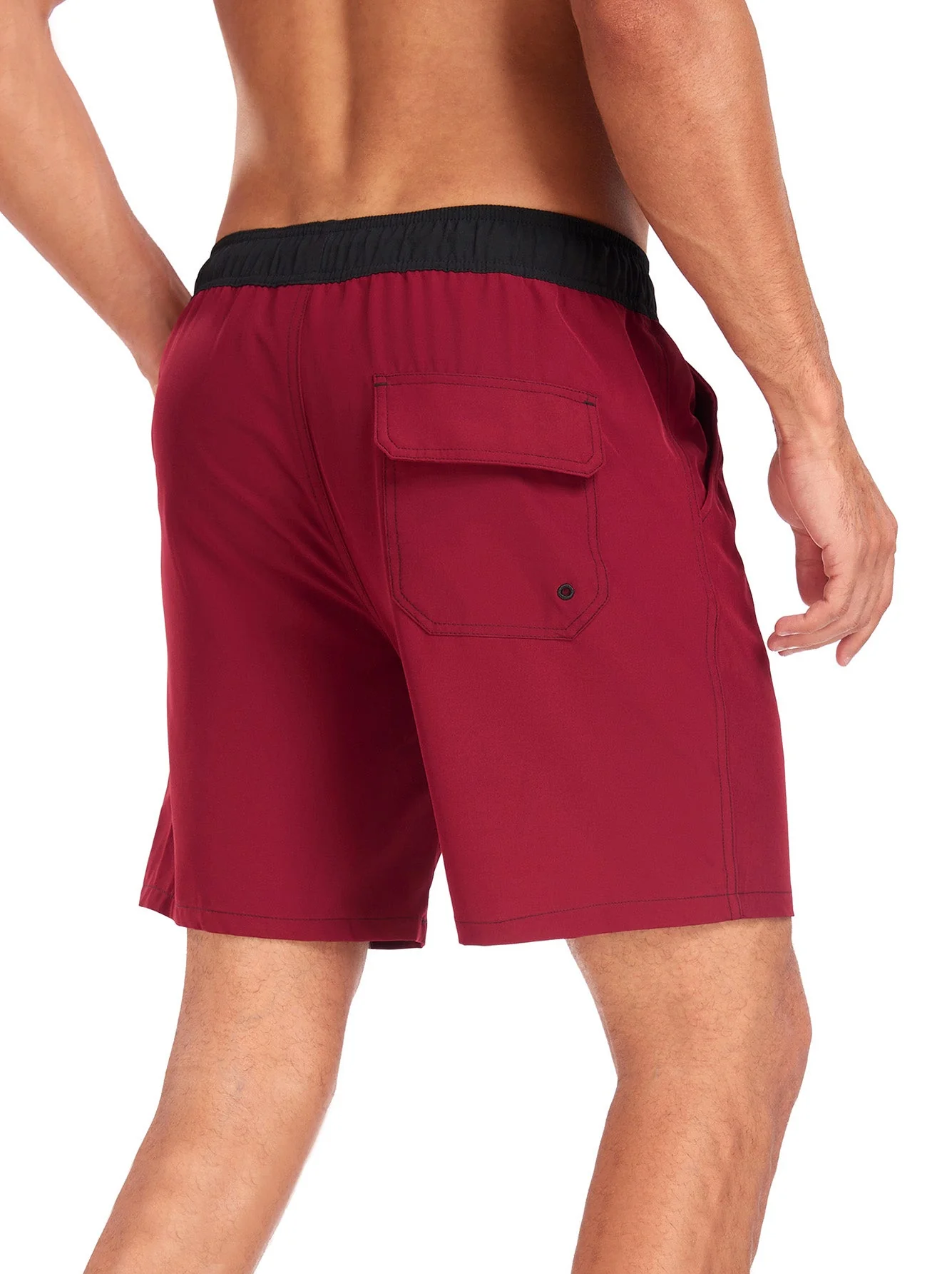 Ulises® | 2 In 1 Solid Color Drawstring Swim Shorts With Pocket - Image 15