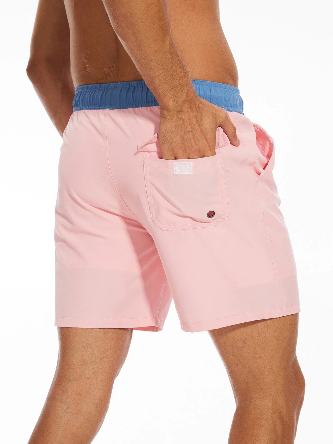 Ulises® | 2 In 1 Solid Color Drawstring Swim Shorts With Pocket - Image 5