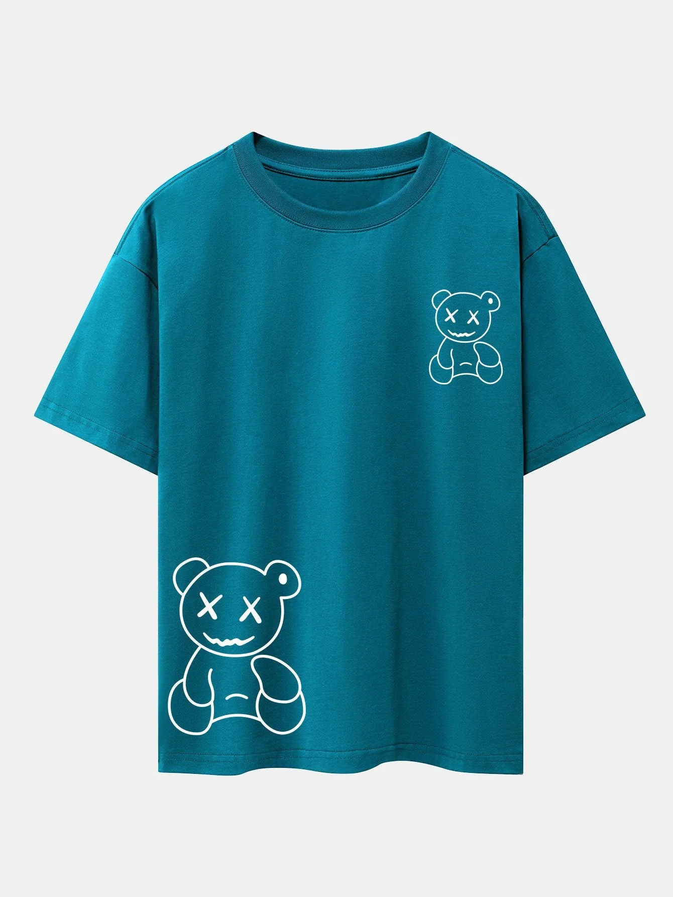 Urbano® | Bear line Print Drop Shoulder Oversize T-Shirt - Image 10