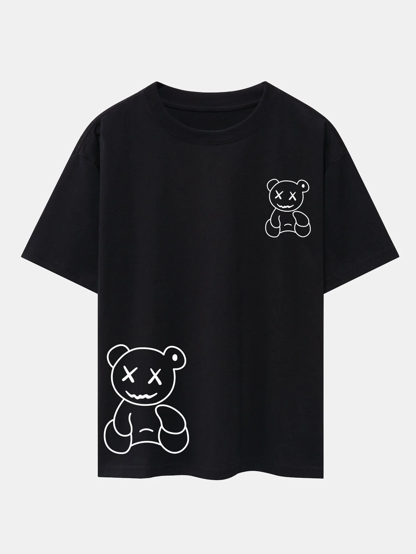 Urbano® | Bear line Print Drop Shoulder Oversize T-Shirt - Image 2