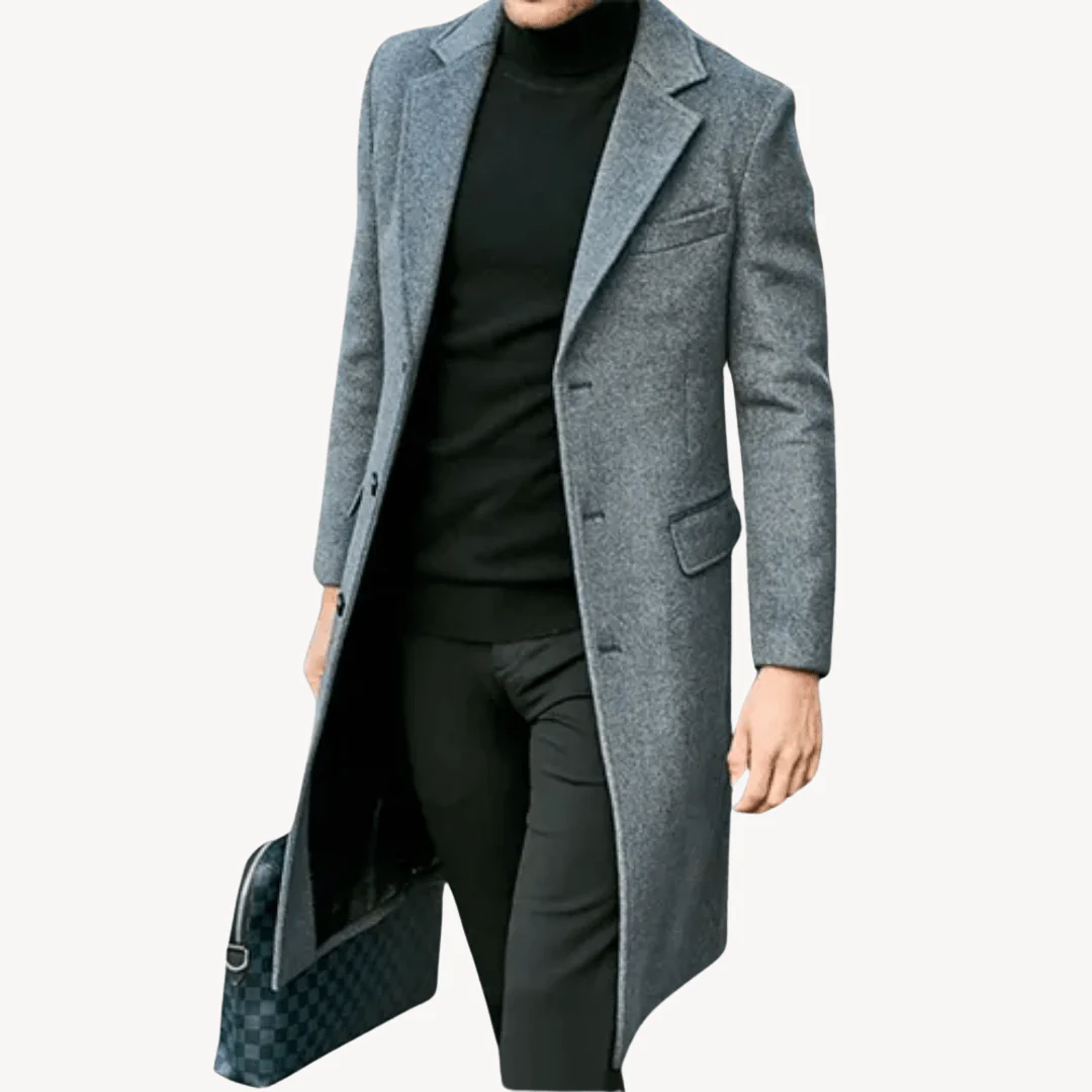 Uriel | Classic wool coat with lapel collar - Image 3