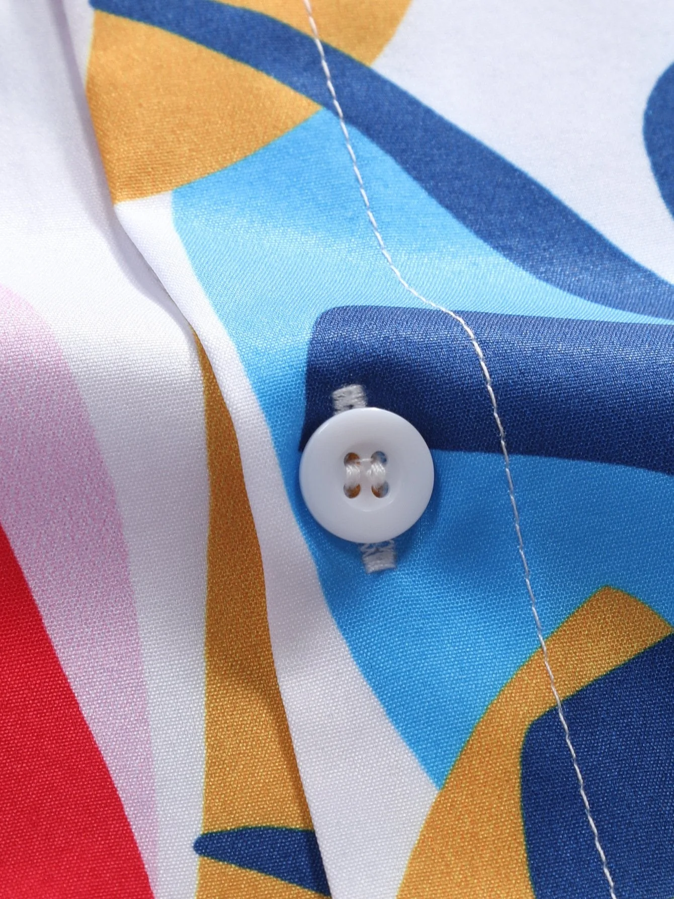 Valdemar® | Colorful Leaf Print Button Up Shirt - Image 3