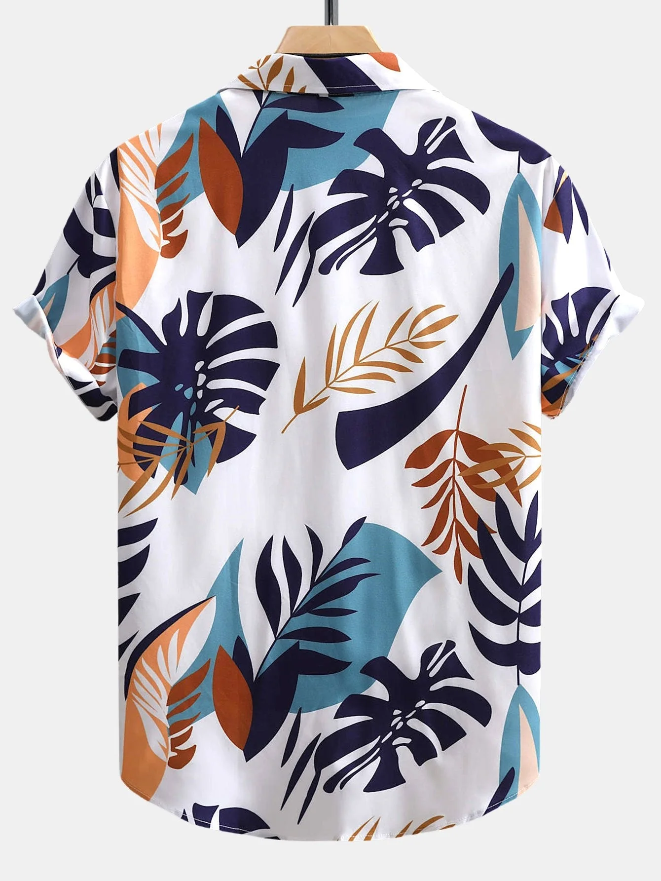 Valdemar® | Colorful Leaf Print Button Up Shirt - Image 7