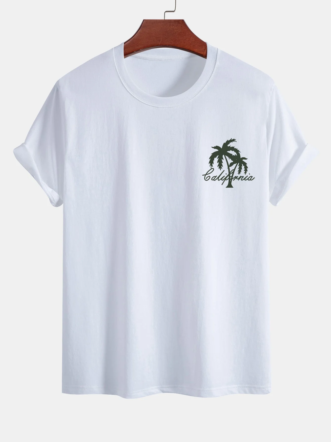 Víctor® | Palm Tree Print Cotton T-Shirt & Swim Shorts - Image 2