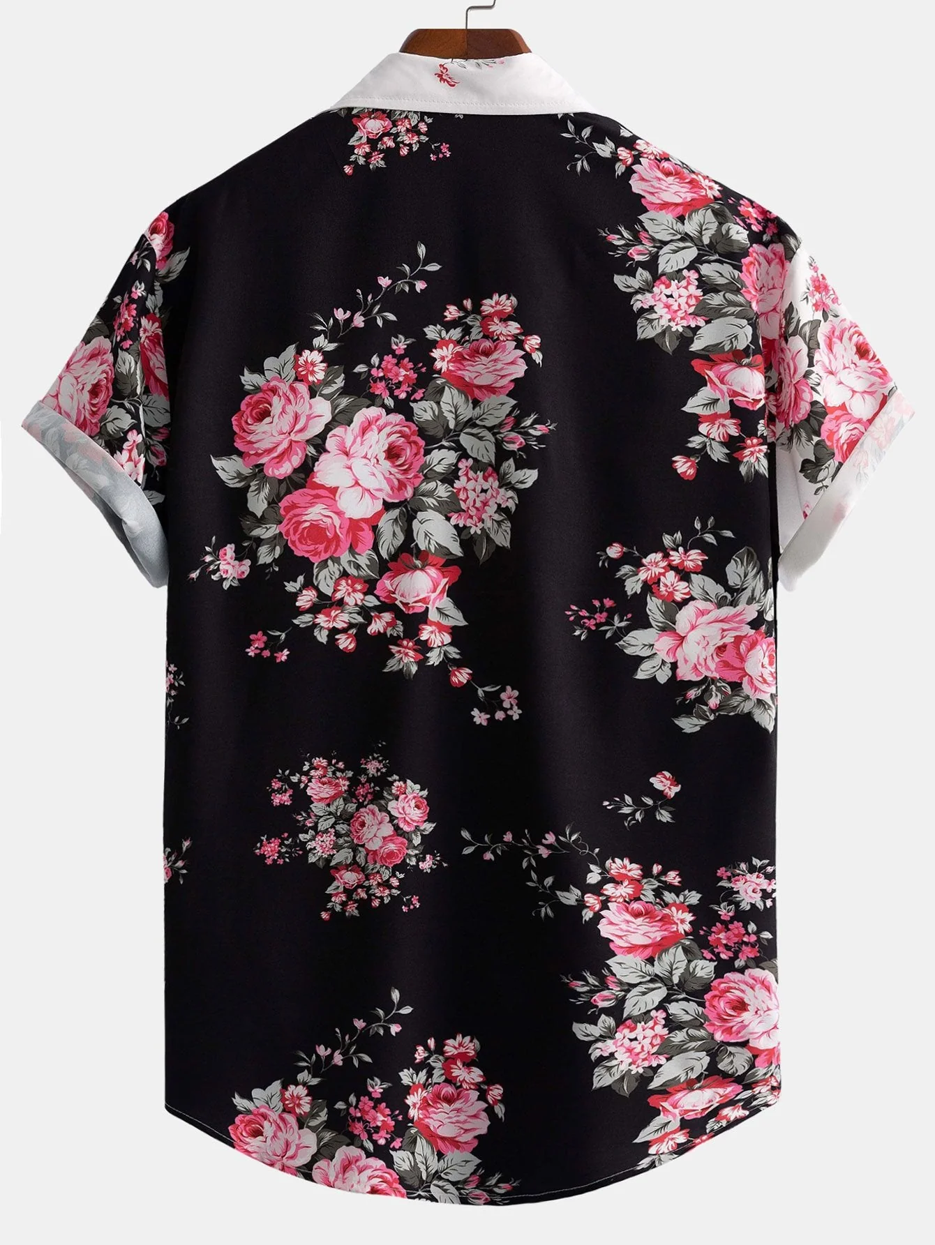 Virgil® | Two Tone Rose Print Button Up Shirt & Swim Shorts - Image 5