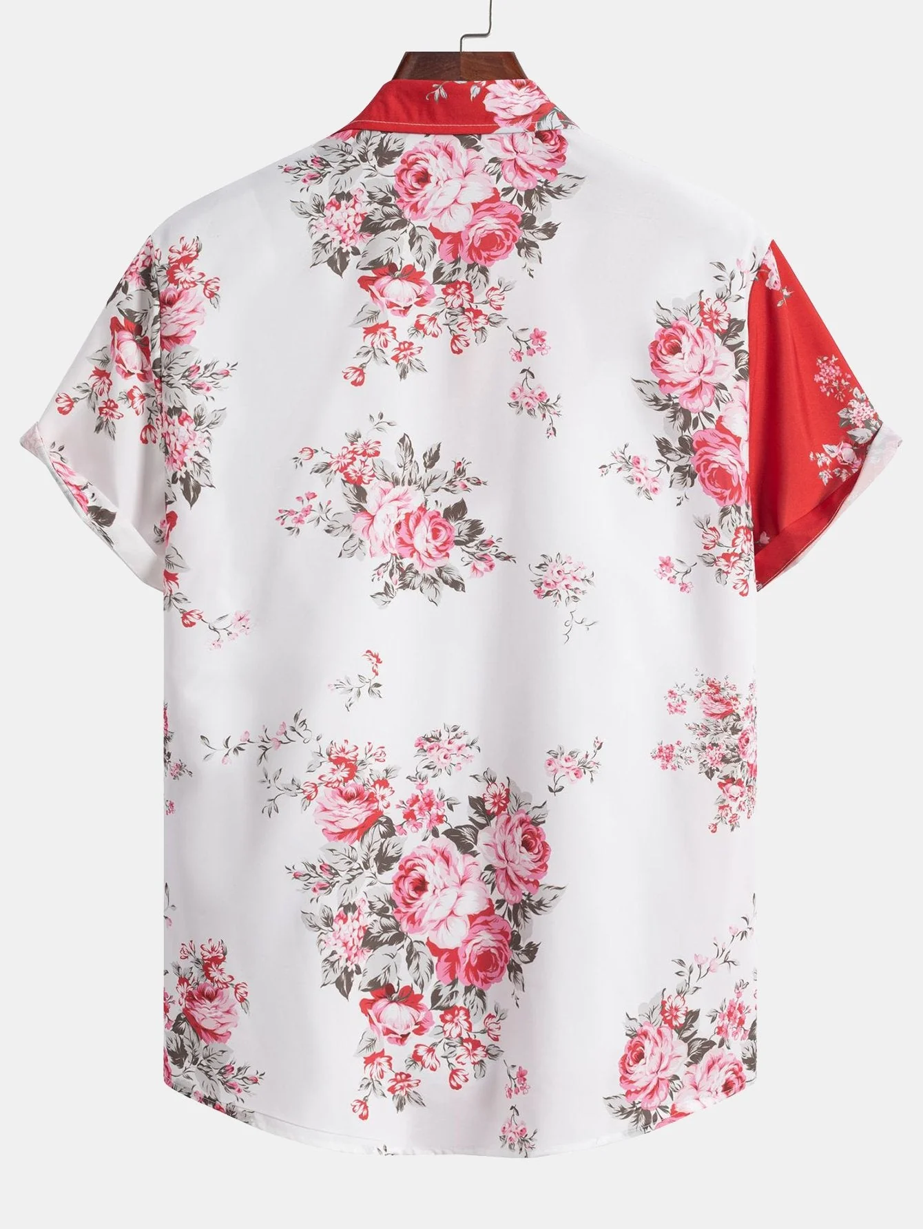Virgil® | Two Tone Rose Print Button Up Shirt & Swim Shorts - Image 7