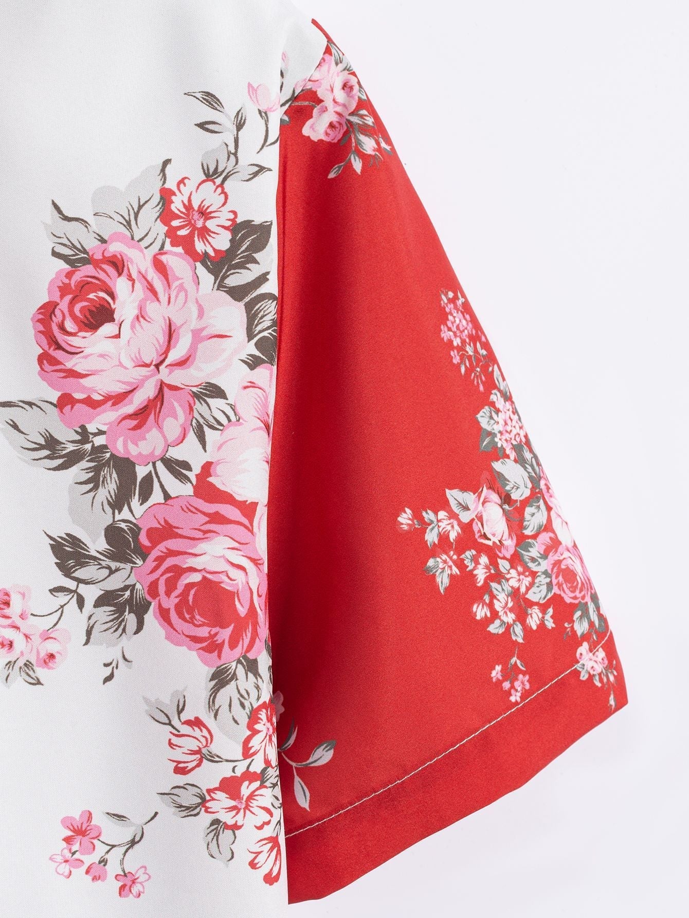 Warren® | Two Tone Rose Print Button Up Shirt - Image 6