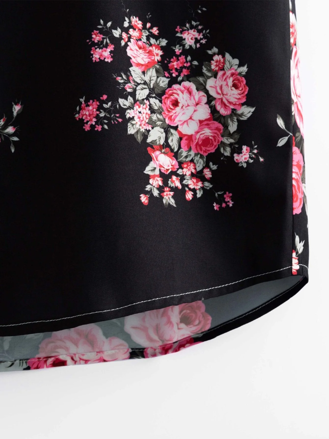 Warren® | Two Tone Rose Print Button Up Shirt - Image 8