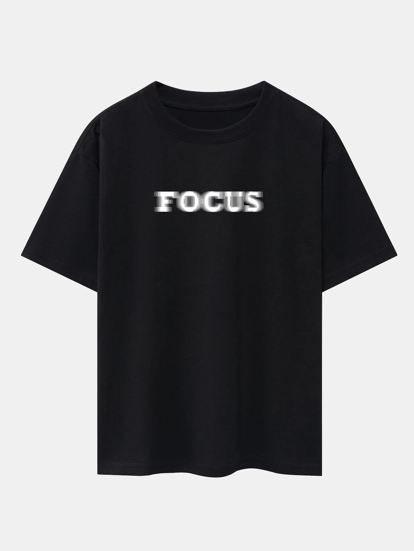Wayne® | Vague Focus Print Drop Shoulder Oversize T-Shirt