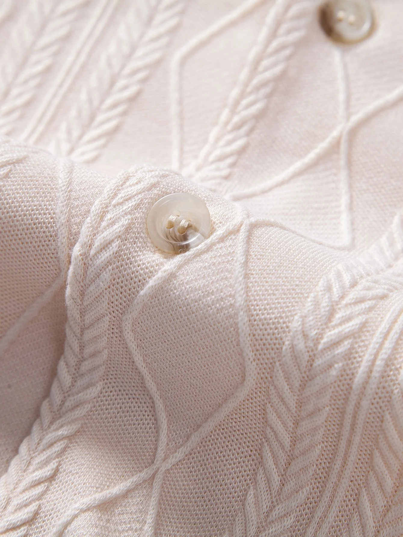 Ysidro® | Knitted Geometric Rhombus Jacquard Cuban Shirt - Image 10