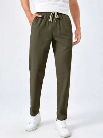 Zacary® | Basics Plain Cotton Trousers For Men - Image 9