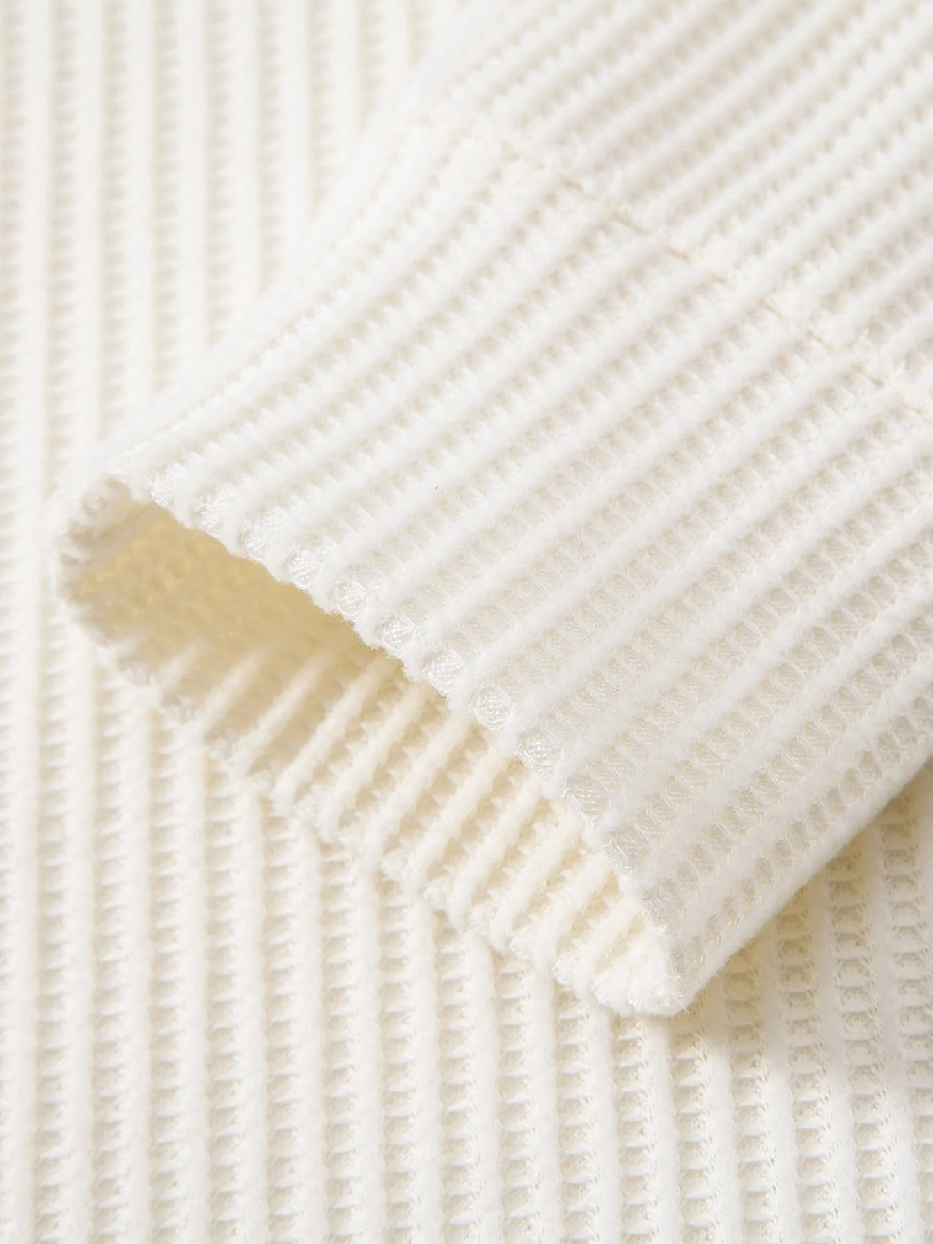 Zachary | Long Sleeved Knitted Waffle Polo Shirt - Image 10